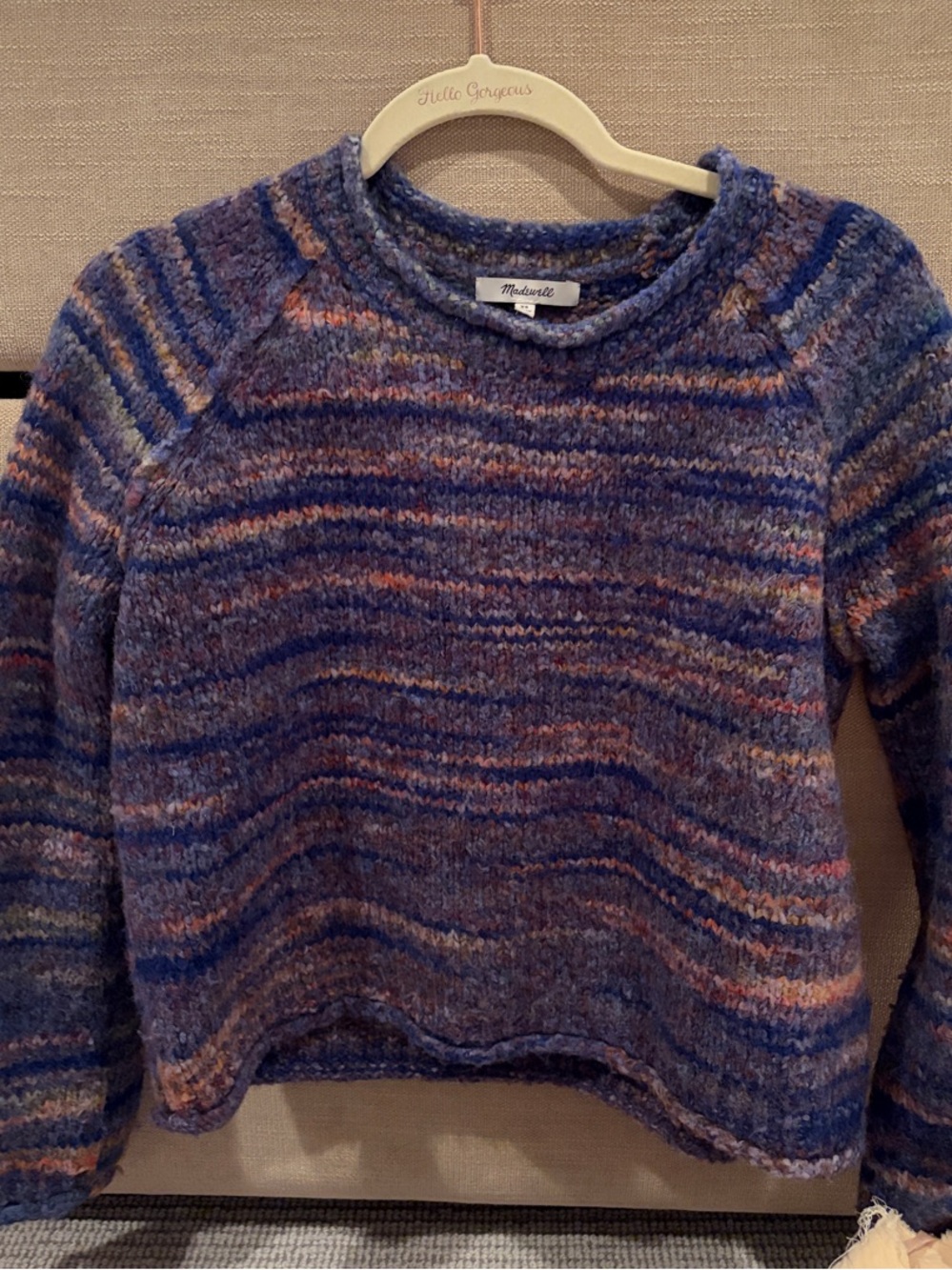 Madewell Multicolor Striped Crewneck and Cropped Sweater